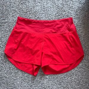 lululemon athletica Vibrant Red Athletic Shorts